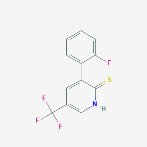 molecular formula C12H7F4NS B1389669 3-(2-Fluorophenyl)-5-(trifluoromethyl)pyridine-2-thiol CAS No. 1214324-45-4