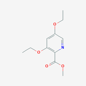 molecular formula C11H15NO4 B13896703 Methyl 3,5-diethoxypyridine-2-carboxylate 