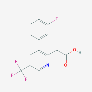 2-(3-(3-Fluorophenyl)-5-(trifluoromethyl)pyridin-2-yl)acetic acid