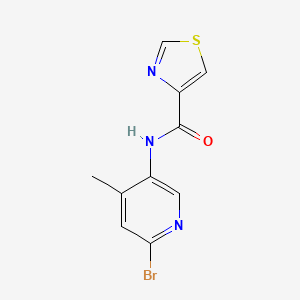 molecular formula C10H8BrN3OS B13896733 N-(6-Bromo-4-methyl-3-pyridinyl)-1,3-thiazole-4-carboxamide 
