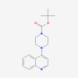 molecular formula C18H23N3O2 B13896761 Tert-butyl 4-quinolin-4-ylpiperazine-1-carboxylate 