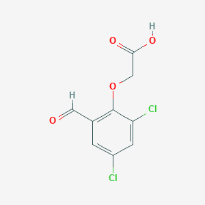 molecular formula C9H6Cl2O4 B13896784 2-(2,4-Dichloro-6-formylphenoxy)acetic acid 
