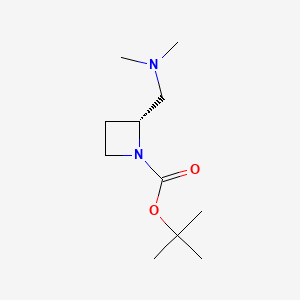 molecular formula C11H22N2O2 B13896793 tert-butyl (2R)-2-[(dimethylamino)methyl]azetidine-1-carboxylate 
