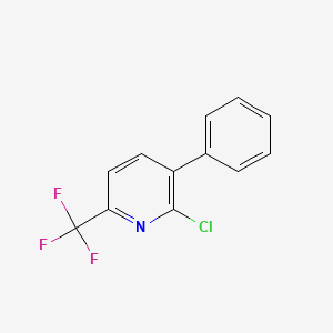 molecular formula C12H7ClF3N B1389680 2-Chloro-3-phenyl-6-(trifluoromethyl)pyridine CAS No. 1214345-03-5