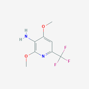 molecular formula C8H9F3N2O2 B1389684 3-Amino-2,4-dimethoxy-6-(trifluoromethyl)pyridine CAS No. 1214383-13-7