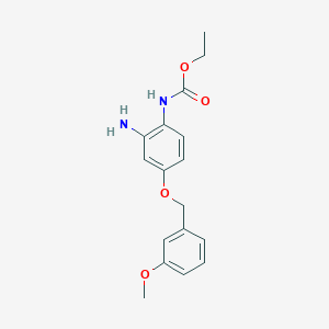 molecular formula C17H20N2O4 B13896981 ethyl N-[2-amino-4-[(3-methoxyphenyl)methoxy]phenyl]carbamate 