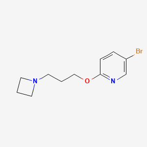 molecular formula C11H15BrN2O B13897060 2-[3-(Azetidin-yl)propoxy]-5-bromopyridine 