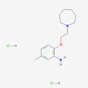 molecular formula C15H26Cl2N2O B1389707 2-(2-(Azepan-1-yl)ethoxy)-5-methylaniline dihydrochloride CAS No. 1185294-21-6
