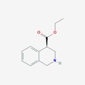 molecular formula C12H15NO2 B13897077 Ethyl (R)-1,2,3,4-tetrahydroisoquinoline-4-carboxylate 