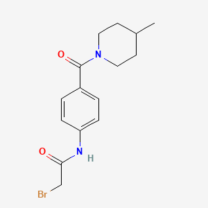 2-Bromo-N-{4-[(4-methyl-1-piperidinyl)carbonyl]-phenyl}acetamide