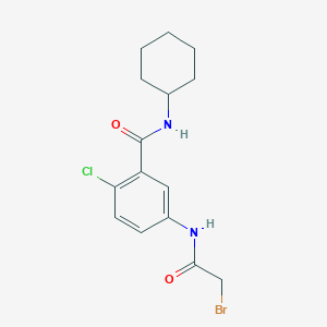 molecular formula C15H18BrClN2O2 B1389716 5-[(2-Bromoacetyl)amino]-2-chloro-N-cyclohexylbenzamide CAS No. 1138442-67-7