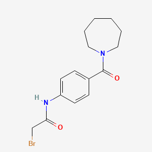 molecular formula C15H19BrN2O2 B1389717 N-[4-(1-Azepanylcarbonyl)phenyl]-2-bromoacetamide CAS No. 1138442-82-6