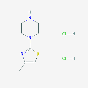 molecular formula C8H15Cl2N3S B1389720 1-(4-Methyl-thiazol-2-yl)-piperazine dihydrochloride CAS No. 1185294-76-1