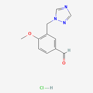 4-Methoxy-3-[1,2,4]triazol-1-ylmethyl-benzaldehyde hydrochloride
