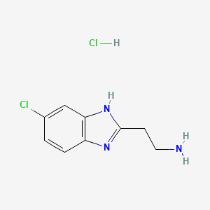 molecular formula C9H11Cl2N3 B1389722 2-(5-Chloro-1H-benzoimidazol-2-yl)-ethylamine hydrochloride CAS No. 1185295-08-2
