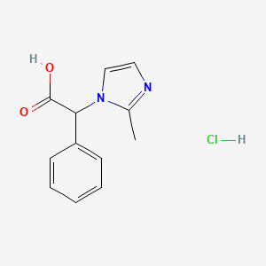molecular formula C12H13ClN2O2 B1389723 (2-Methyl-imidazol-1-YL)-phenyl-acetic acid hydrochloride CAS No. 1219431-57-8