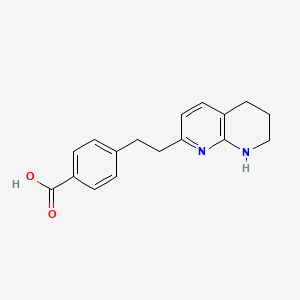 molecular formula C17H18N2O2 B13897267 4-[2-(5,6,7,8-tetrahydro-1,8-naphthyridin-2-yl)ethyl]benzoic Acid CAS No. 210694-05-6