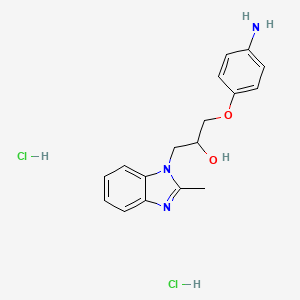molecular formula C17H21Cl2N3O2 B1389727 1-(4-Amino-phenoxy)-3-(2-methyl-benzoimidazol-1-YL)-propan-2-OL dihydrochloride CAS No. 1185304-16-8