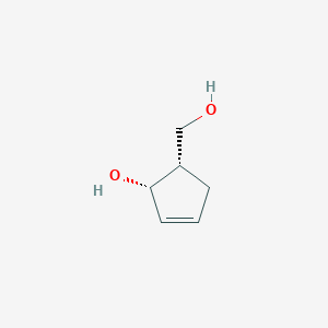 molecular formula C6H10O2 B138973 (1S,5S)-5-(hydroxymethyl)cyclopent-2-enol CAS No. 151765-20-7