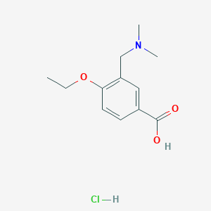 molecular formula C12H18ClNO3 B1389731 3-Dimethylaminomethyl-4-ethoxy-benzoic acid hydrochloride CAS No. 1185302-14-0