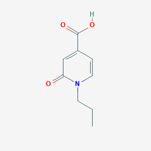 molecular formula C9H11NO3 B13897316 4-Pyridinecarboxylic acid, 1,2-dihydro-2-oxo-1-propyl- CAS No. 1203544-03-9