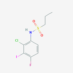 molecular formula C9H10ClFINO2S B13897325 N-(2-chloro-4-fluoro-3-iodophenyl)-1-propanesulfonamide 