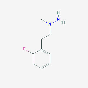molecular formula C9H13FN2 B13897480 1-(2-Fluorophenethyl)-1-methylhydrazine CAS No. 1242239-15-1