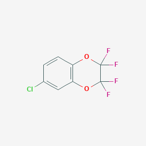 molecular formula C8H3ClF4O2 B138975 6-Chloro-2,2,3,3-tetrafluoro-2,3-dihydro-benzo[1,4]dioxine CAS No. 151276-12-9