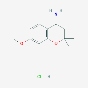 B1389750 7-Methoxy-2,2-dimethyl-chroman-4-ylamine hydrochloride CAS No. 199586-71-5