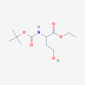 molecular formula C11H21NO5 B13897534 Ethyl 4-hydroxy-2-[(2-methylpropan-2-yl)oxycarbonylamino]butanoate 