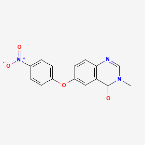 molecular formula C15H11N3O4 B13897613 3-Methyl-6-(4-nitrophenoxy)quinazolin-4(3H)-one 
