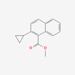 molecular formula C15H14O2 B13897643 Methyl 2-cyclopropyl-1-naphthoate 