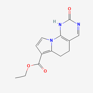 molecular formula C13H13N3O3 B13897667 Ethyl 2-oxo-1,2,5,6-tetrahydropyrimido[4,5-E]indolizine-7-carboxylate 