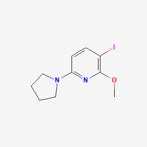 3-Iodo-2-methoxy-6-(pyrrolidin-1-yl)pyridine