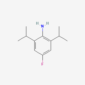 molecular formula C12H18FN B13897687 4-Fluoro-2,6-diisopropylaniline 