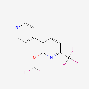 2-(Difluoromethoxy)-3-(pyridin-4-yl)-6-(trifluoromethyl)pyridine