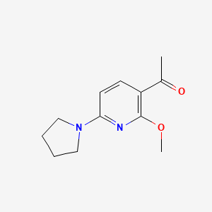 1-(2-Methoxy-6-(pyrrolidin-1-YL)pyridin-3-YL)-ethanone