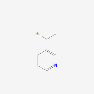 molecular formula C8H10BrN B13897778 3-(1-Bromopropyl)pyridine 
