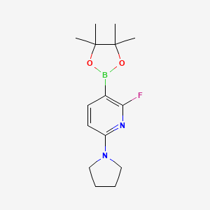 2-Fluoro-6-(pyrrolidin-1-yl)-3-(4,4,5,5-tetramethyl-1,3,2-dioxaborolan-2-yl)pyridine
