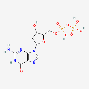 molecular formula C10H15N5O10P2 B13897806 2-Amino-9-{2-deoxy-5-O-[hydroxy(phosphonooxy)phosphoryl]pentofuranosyl}-3,9-dihydro-6H-purin-6-one 