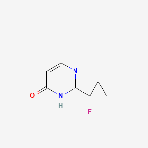 molecular formula C8H9FN2O B13897859 2-(1-fluorocyclopropyl)-4-methyl-1H-pyrimidin-6-one 