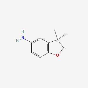 molecular formula C10H13NO B13897876 3,3-dimethyl-2H-1-benzofuran-5-amine 