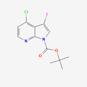 molecular formula C12H12ClIN2O2 B13897898 1H-Pyrrolo[2,3-b]pyridine-1-carboxylic acid, 4-chloro-3-iodo-, 1,1-dimethylethyl ester 
