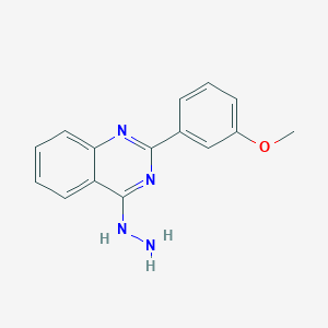 molecular formula C15H14N4O B1389792 4-Hydrazino-2-(3-methoxyphenyl)quinazoline CAS No. 1217862-32-2