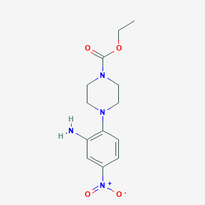 molecular formula C13H18N4O4 B13897978 Ethyl 4-(2-amino-4-nitrophenyl)piperazine-1-carboxylate 