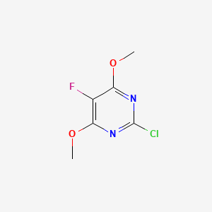 molecular formula C6H6ClFN2O2 B13897992 2-Chloro-5-fluoro-4,6-dimethoxypyrimidine 