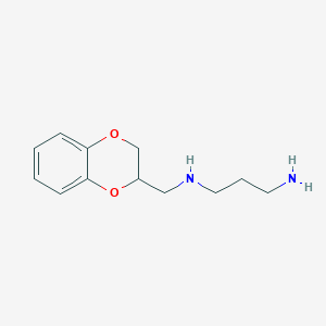 molecular formula C12H18N2O2 B13898037 N'-(2,3-dihydro-1,4-benzodioxin-3-ylmethyl)propane-1,3-diamine 