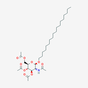 molecular formula C32H57NO9 B138981 Octadecyl 2-acetamido-3,4,6-tri-O-acetyl-2-deoxy-beta-D-glucopyranoside CAS No. 135198-09-3