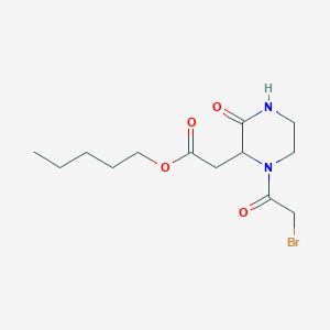 Pentyl 2-[1-(2-bromoacetyl)-3-oxo-2-piperazinyl]-acetate