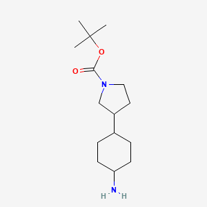 molecular formula C15H28N2O2 B13898137 Tert-butyl 3-(4-aminocyclohexyl)pyrrolidine-1-carboxylate 